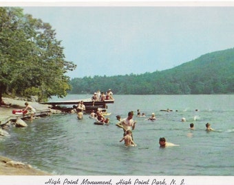 Vintage Lake Marcia High Point State Park NJ Postcard White Border 1925