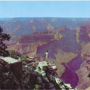 Vintage Arizona Postcard Scenic View Pima Point Grand Canyon National Park 1960 Excellent Condition
