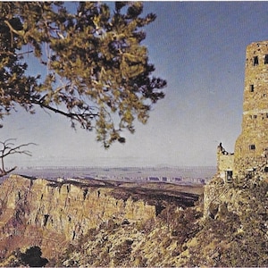 Vintage Arizona Postcard Scenic Desert Tower East End South Rim Grand Canyon 1960 Excellent Condition