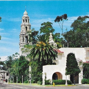 Vintage California Plaza de Panama and California Tower San Diego Landmark 1950 Excellent Condition