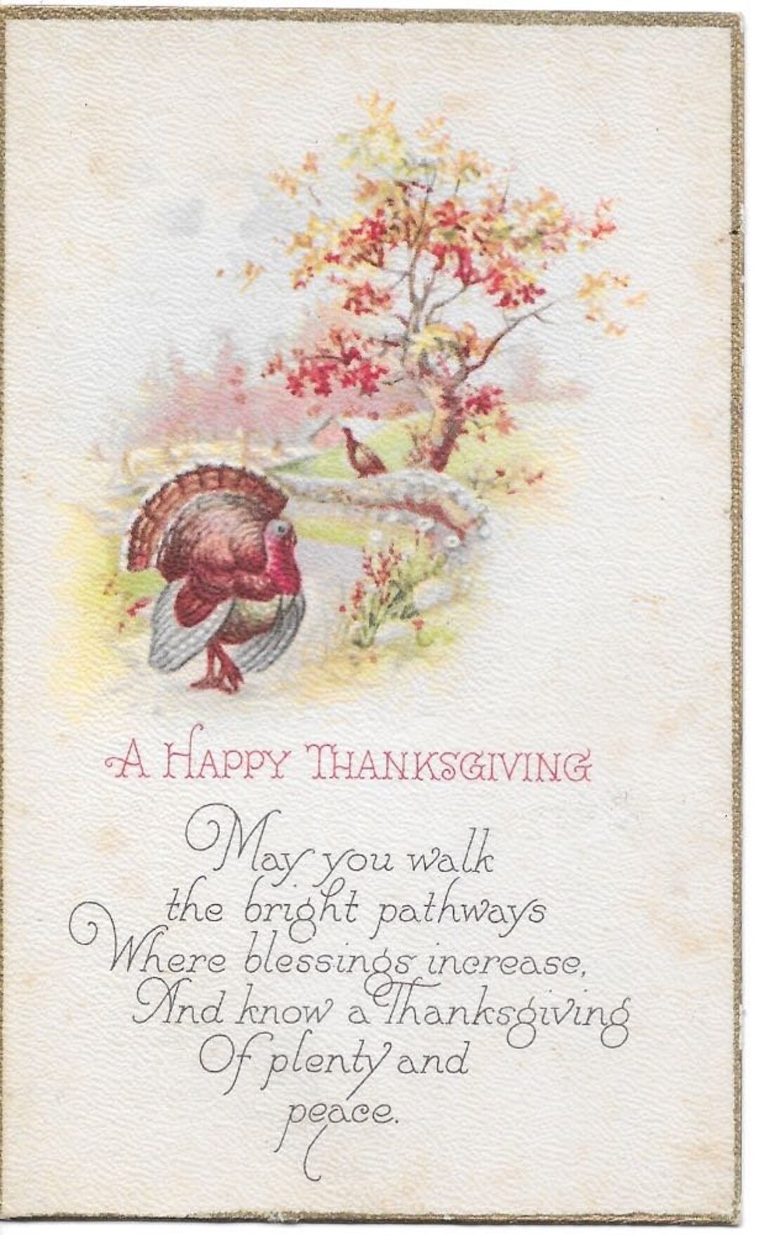 Vintage Thanksgiving Turkey Farm Postcard - 1915 - Etsy