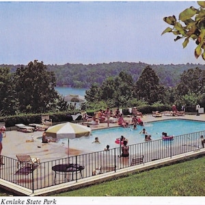Vintage Kentucky Postcard Swimming Pool Kenlake State Park Hardin Kentucky RPPC 1965 Excellent Condition