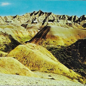 Vintage South Dakota Postcard Scenic Landscape Badlands National Monument and National Park 1950 Excellent Condition