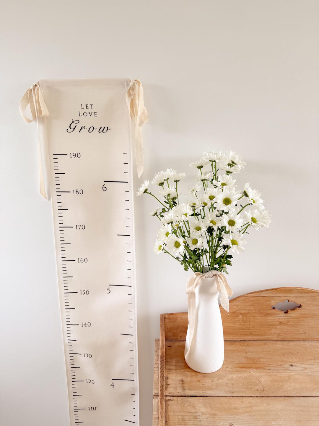 Organic Cotton Height Chart Tapestry: Family Keepsake Growth Tracker ...