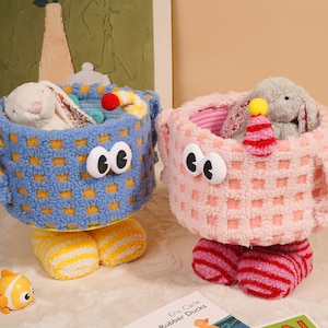 Baby-Geschenkkorb, Seil-Baumwollbabyparty-Geschenkkorb, netter Karikatur-Aufbewahrungskorb, Spielzeugkorb, Snack-Korb, Neugeborenen Geschenk