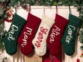 Personalized Christmas Stockings, 2024 Knitted Christmas Stockings with Name, Christmas Family Stockings, Holiday Stockings, Holiday Decor