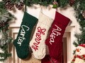 Personalized Christmas Stockings, 2024 Knitted Christmas Stockings with Name, Christmas Family Stockings, Holiday Stockings, Holiday Decor