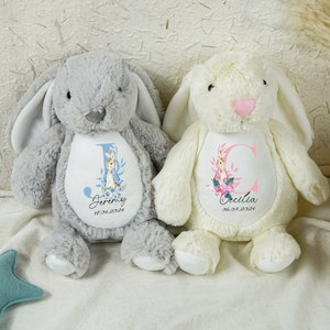 Personalized Bunny Rabbit, New Baby Gift, Baby Shower Gift, Custom Plush Soft Bunny Toy, Gift for Baby, Stuffed Animal, Plush Bunny Toy