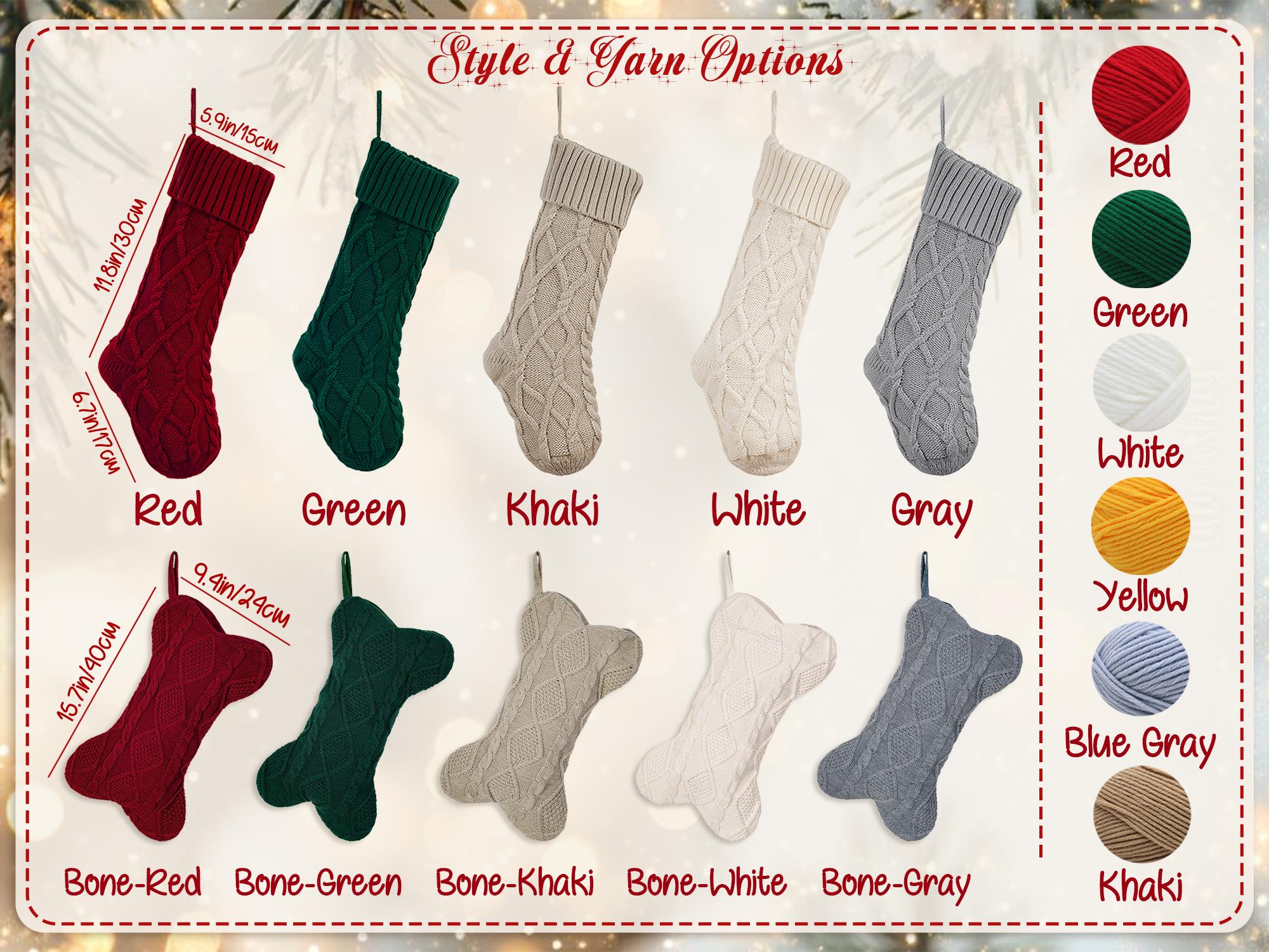 パーソナライズされたクリスマスストッキング、2025年クリスマスニット