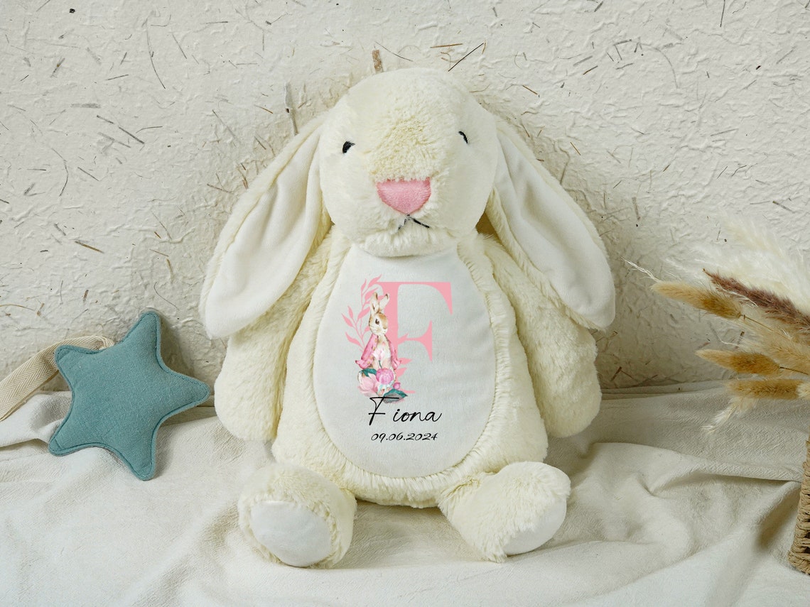 Personalized Bunny Rabbit, New Baby Gift, Baby Shower Gift, Custom ...