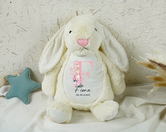 Personalized Bunny Rabbit, New Baby Gift, Baby Shower Gift, Custom Plush Soft Bunny Toy, Gift for Baby, Stuffed Animal, Plush Bunny Toy