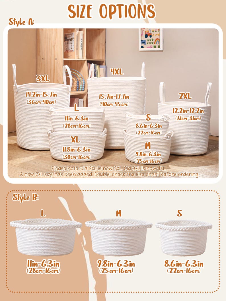 Cesta personalizada hecha a mano, regalo para baby shower, organizador de juguetes para la habitación del bebé con cuerda de algodón. imagen 6