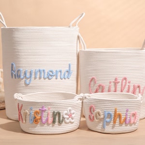 Personalisierter Babyparty-Geschenkkorb, handgemachter Namenskorb, Hauptablagekorb, Spielzeugkorb, Spielzeugorganisator, Neugeborenengeschenk, Babynamengeschenk