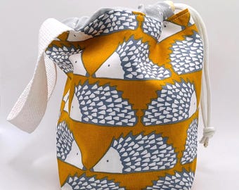 Bolsa para proyectos de tejido – Erizo – Bolsa pequeña para lanas, almacenamiento para proyectos en curso