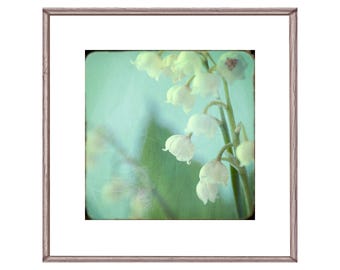 Printable Lily of the Valley Art Print,  Digital Floral Wall Decor