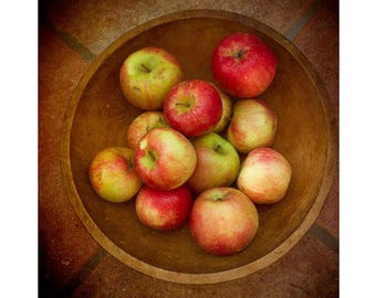 Apple Still Life Photography, Rustic Kitchen Decor