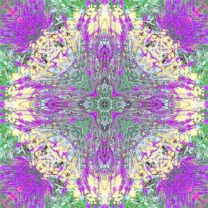 Peaceful Zen Art Print Set of 3, Flower Mandalas image 3