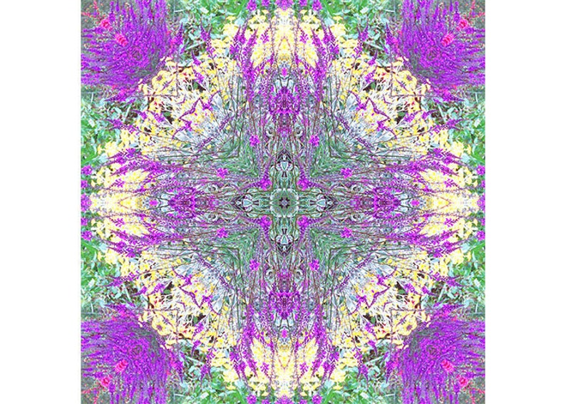 Peaceful Zen Art Print Set of 3, Flower Mandalas image 3