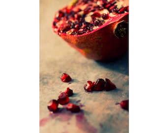 Kitchen Wall Decor, Pomegranate Art, Still Life Photography, Food Photography, Modern Farmhouse Art