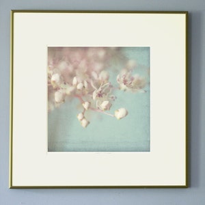 Flower Photography, Macro Print, Hygge Art, Floral Art Print, Pink Turquoise Pastel Wall Decor, Bedroom Art image 2