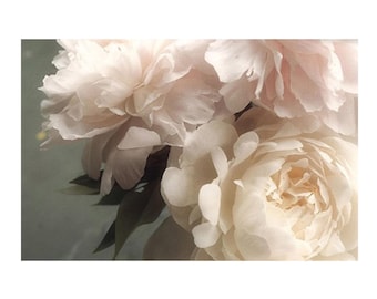 Pastel Peony Art Print, Boho Flower Photography