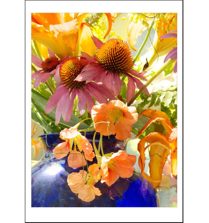 Flower Greeting Card Set of 4 Four Floral Blank Cards With Etsy