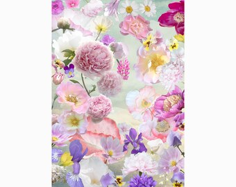 Ethereal Flower Photograph, Pink Purple Floral Dream Wall Art