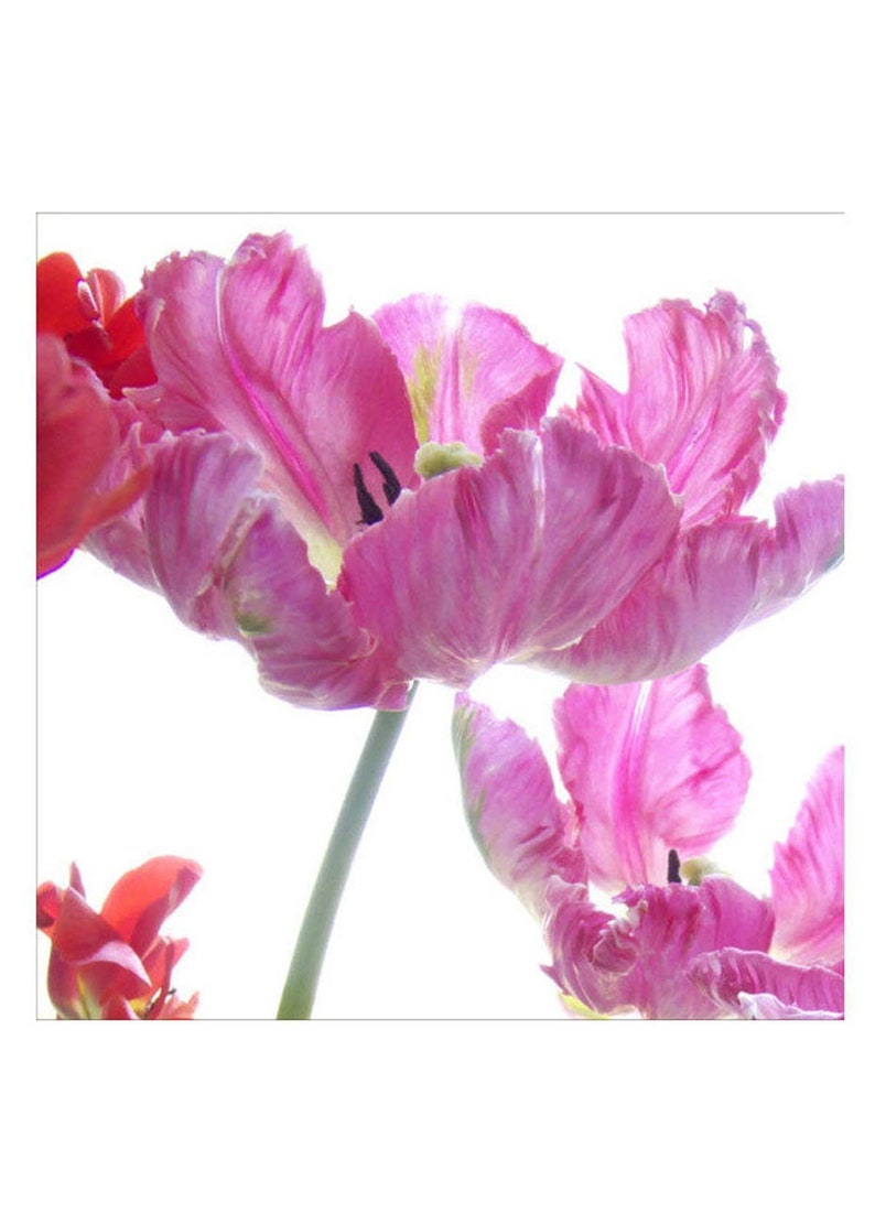 Pink Parrot Tulip Photograph, Vibrant Flower Art Print, image 3