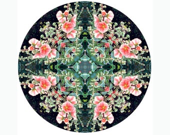 Flower Mandala Print, Peaceful Meditation Art