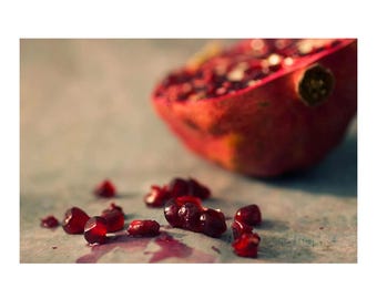 Pomegranate Still Life Print:  Kitchen Food Photography