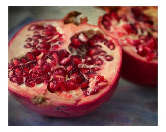 Pomegranate Art Print,  Food Photography,Kitchen Art, Modern Farmhouse Decor