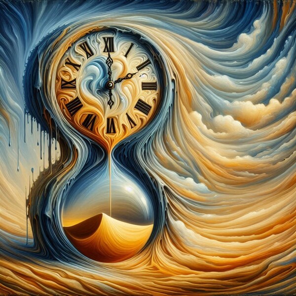 Time Melt, In The Wilderness, art, gallery, digital, download, graphics, painting, decor, wall hanging, hourglass, clock, watercolor, decor