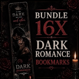 16 Dark Romance Lesezeichen Bündel | Druckbare Lesezeichen | Gothic Lesezeichen | BookTok Reader Geschenk | Digitaler Download PDF PNG | Würzige Romantik