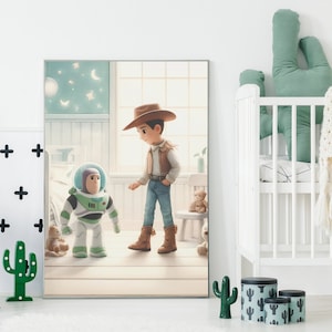 Toy Story Wall Art - You&#39;ve Got A Friend Nursery Print, Pixar Themed Kids Room Decor