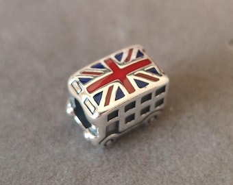 United Kingdom London Bus Charm For Pandora Charms Bracelets DIY Necklace Pendant Gift for her 925 Sterling Silver Charm For Bracelets
