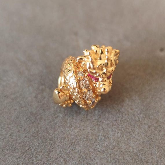 ☆PANDORA☆ ドラゴン チャーム ネックレス ゴールド Pandora Sterling 