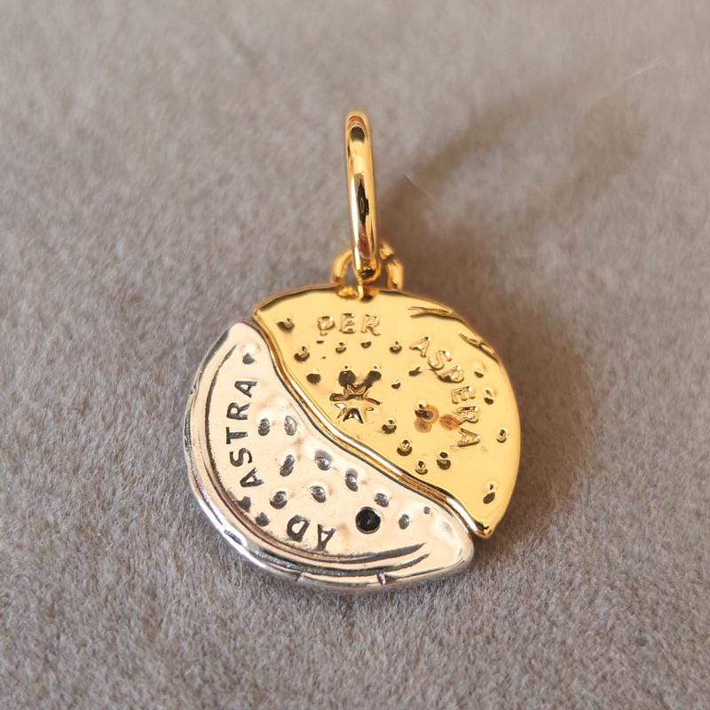 スターリングシルバー サン＆ムーン メダリオンチャーム、パンドラ対応