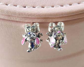 Disney Stitch & Angel Stud Earrings,Earrings for Women,Fashion Jewelry,Gift for Her,925 Sterling Silver Earrings Handmade Jewelry