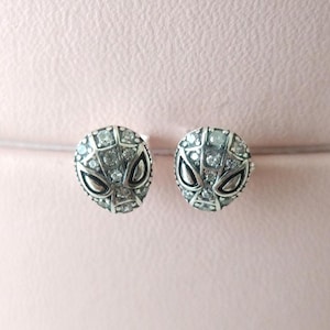925 スターリングシルバー スパイダーマン スタッドピアス、女性用ピアス、ファッションジュエリー、彼女へのギフト