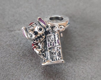 Charm de Disney Stitch en plata de ley para pulsera Pandora