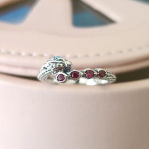 ドラゴンスパークリングリング、女性用リング、ファッションジュエリー、彼女へのギフト、925スターリングシルバー