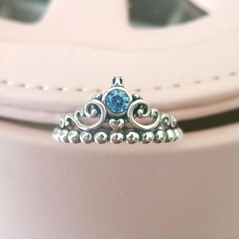 Princess Tiara Disney Cinderella Blue Tiara Ring Disney Cinderella