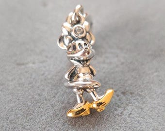 Disney 100th Anniversary Minnie Mouse Sterling Silver Charm, Pandora Compatible