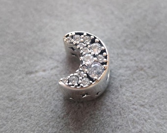 PANDORA #790128 廃盤 中古 925スターリングシルバー 月と星のチャーム