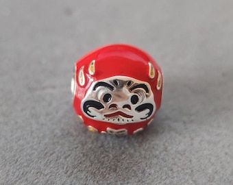 アクセサリー Red Daruma Doll Charm Sterling Silver Red Daruma Doll Charm: Pandora Compatible - Etsy