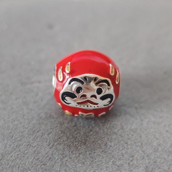 アクセサリー Red Daruma Doll Charm Sterling Silver Red Daruma Doll Charm: Pandora Compatible - Etsy