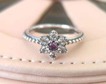 Forget-Me-Not 925 Sterling Silver Flower Ring