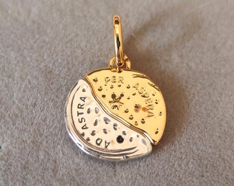 Sterling Silver Sun & Moon Medallion Charm, Pandora Compatible - Etsy