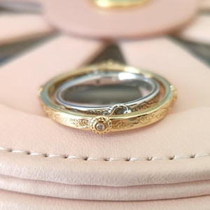 Spinning Astrolabe Ring,Ring for women,Fashion jewelry,Gift for her/Gold Plating & 925 Silver