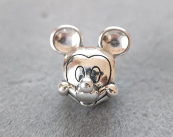 Musse Pigg Berlock: 925 Sterling Silver Passar Pandora Armband Hänge